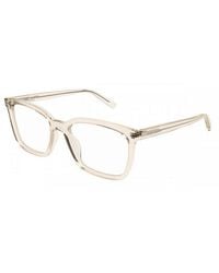 Saint Laurent - Eyeglasses Square Full Rim, Transparent Frame And Clear Demo Lenses Lens Sl672004 - Lyst