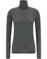 Jil Sander - Jil Sander Virgin Wool Blend Knit Turtleneck - Lyst