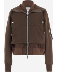 Sacai - Cotton-Blend Sweatshirt With Layered Details Main: Cotton - Lyst