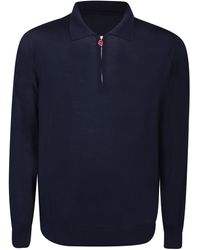 Kiton - Mid-Zip Polo Shirt - Lyst