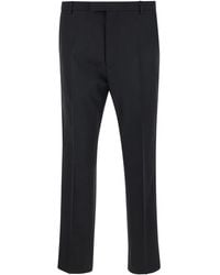 Gucci - Tailored Pants With Tonal Logo Lettering - Lyst