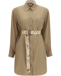 Burberry - Silk Crêpe De Chine Shirt Dress - Lyst