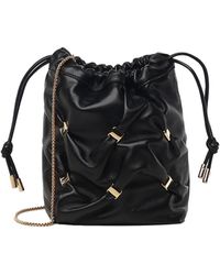 Ferragamo - Mini Lambskin Bucket Bag With Vara Bow - Lyst