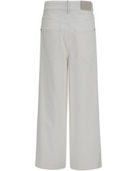 Brunello Cucinelli - Jeans Palazzo Cotton Trousers - Lyst