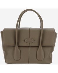 Tod's - Calfskin Leather Top Handle Satchel - Lyst