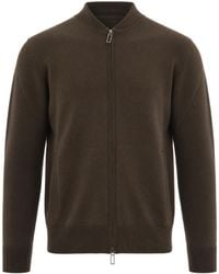 Paolo Pecora - Basic Zip Jumper Wool Sweater - Lyst
