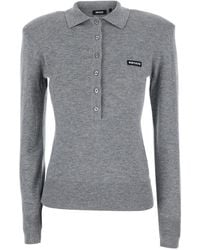 ROTATE BIRGER CHRISTENSEN - Polo Shirt Wool Merino T-Shirts & Jerseys - Lyst