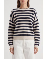 Brunello Cucinelli - Striped Cotton Sweater - Lyst