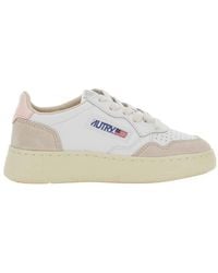 Autry - Low Top Sneakers With Logo Patch Cow Leather Trainers - Lyst