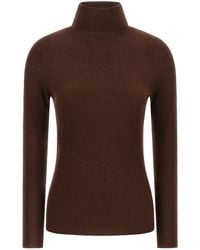 Fabiana Filippi - Ribbed Virgin Wool Cashmere Turtleneck Sweater - Lyst