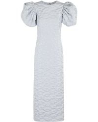 ROTATE BIRGER CHRISTENSEN - Jacquard Midi Puffy Dress - Lyst