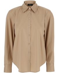 Le Plain - Cotton Shirt With Classic Collar And Button Cuffs For Nylon Elastane Blouses - Lyst
