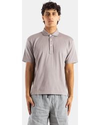 Handvaerk - Pima Cotton Short Sleeve Polo Shirt Stoneware T-Shirts And Polos - Lyst
