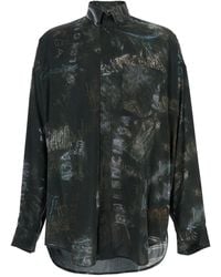 Balenciaga - Shirt With All-Over Print, Viscose - Lyst