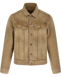 Tom Ford - Denim Jacket Puffer Jackets - Lyst