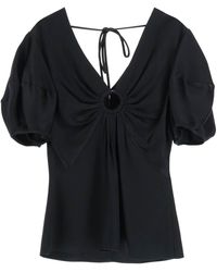 Stella McCartney - Satin Top With Ring - Lyst