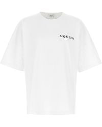 McQueen - Logo-Print Cotton T-Shirt - Lyst