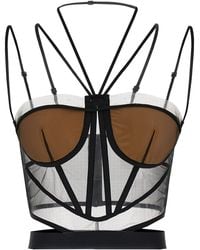 Nensi Dojaka - 'Sheer Corset' Top - Lyst