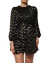 Dolce & Gabbana - Polka Dot Tiered Mini Dress - Lyst