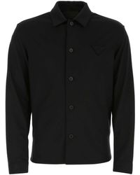Prada - Wool And Cashmere Shirt - Lyst