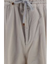 Brunello Cucinelli - Corduroy Drawstring Pants Cotton - Lyst
