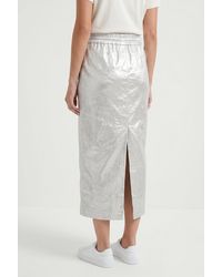 Brunello Cucinelli - Linen Blend Straight Skirt - Lyst