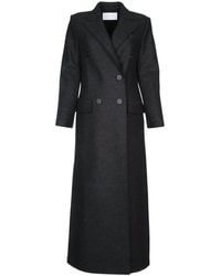 Harris Wharf London - Long Double Breasted Tailored Coat Pressed W - Lyst