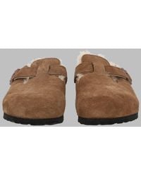 Birkenstock - Boston Shearling Clogs Leather Sandal - Lyst