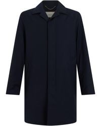 Canali - Trench Coat Polyester - Lyst