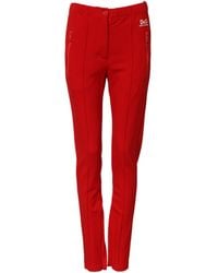 Dolce & Gabbana - Red Mid Waist Slim Fit Pants - Lyst