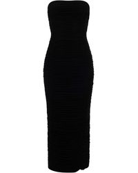 Magda Butrym - Strapless Midi Dress, Cuprammonium Rayon - Lyst