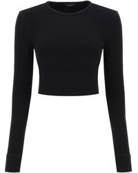 Wardrobe NYC - Hb Long-Sleeved Cropped T-Shirt - Lyst