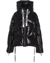 shiny puffer jacket cropped