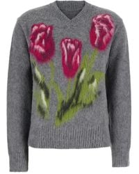 Maison Margiela - V-Neck Wool-Blend Sweater Tops - Lyst