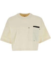 Bottega Veneta - Ivory Cotton Leash T-Shirt - Lyst