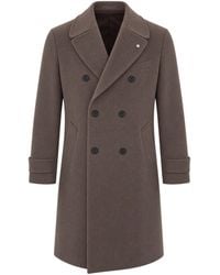 L.B.M. 1911 - Double-Breasted Wool Coat Virgin - Lyst