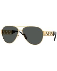 Versace - Sunglasses Aviator Full Rim, Frame And Dark Lens Ve2289100287 - Lyst