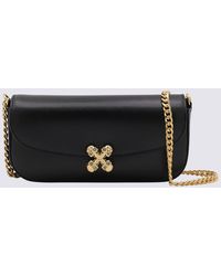 McQueen - Skull Flower Leather Shoulder Bag - Lyst