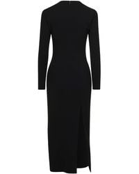 Versace - Viscose Sable Long Dress Long Sleeves - Lyst