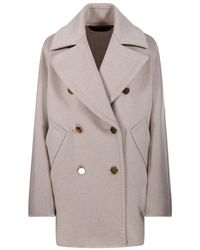 Max Mara - Double-Breasted Long-Sleeved Coat - Lyst