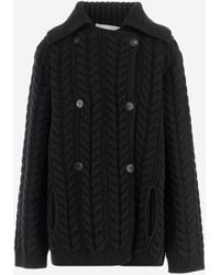 Sa Su Phi - Double-Breasted Wool And Cashmere Jacket With Cable Knit - Lyst