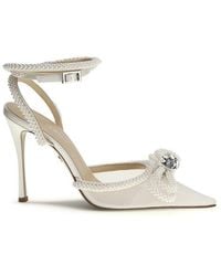 Mach & Mach - White Silk High Heel Pumps - Lyst