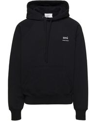 Ami Paris - Hoodie With Logo Detail - Lyst