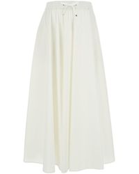 Herno - Skirt With Elastic Waist With Drawstring And Flared Design - Lyst