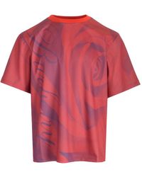 Burberry - T-Shirt With Rose Print - Lyst