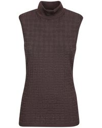 Givenchy - 4G Jacquard Roll-Neck Knit Top - Lyst
