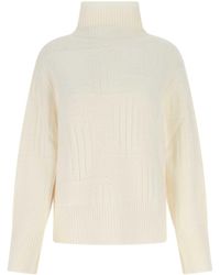 Lanvin - Ivory Cashmere Oversize Sweater - Lyst