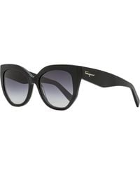 Ferragamo - Sculpted Cat-Eye Sunglasses Sf1061S 001 56Mm Plastic (Acetate) - Lyst