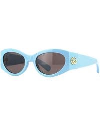 Gucci - Sunglasses Cat Eye Full Rim, Blonde Frame And Dark Lens Gg1401S002 - Lyst