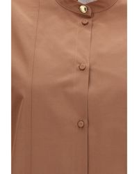 forte_forte - High-Neck Top Polyester; Cotton Shirt - Lyst